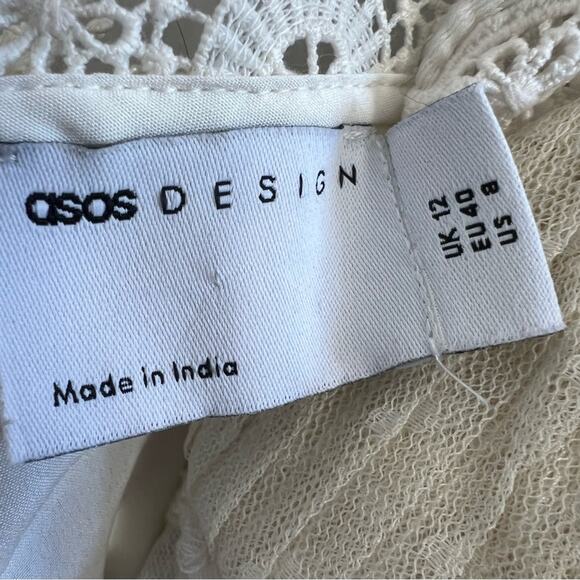 ASOS DESIGN embroidered bardot cupped mini dress - Picture 3 of 6